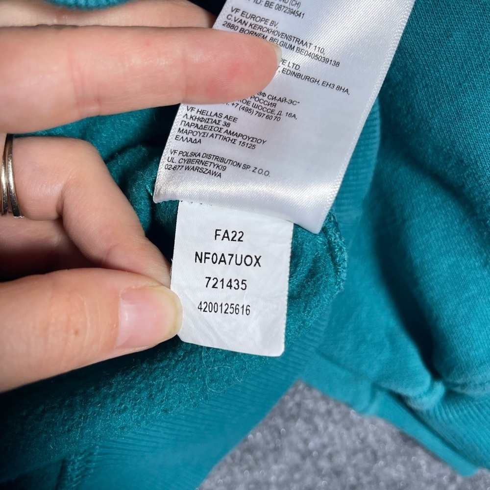 The North Face Women’s Small Never Stop Exploring‎ Logo Teal Hooded Sweatshirt - Picture 8 of 10